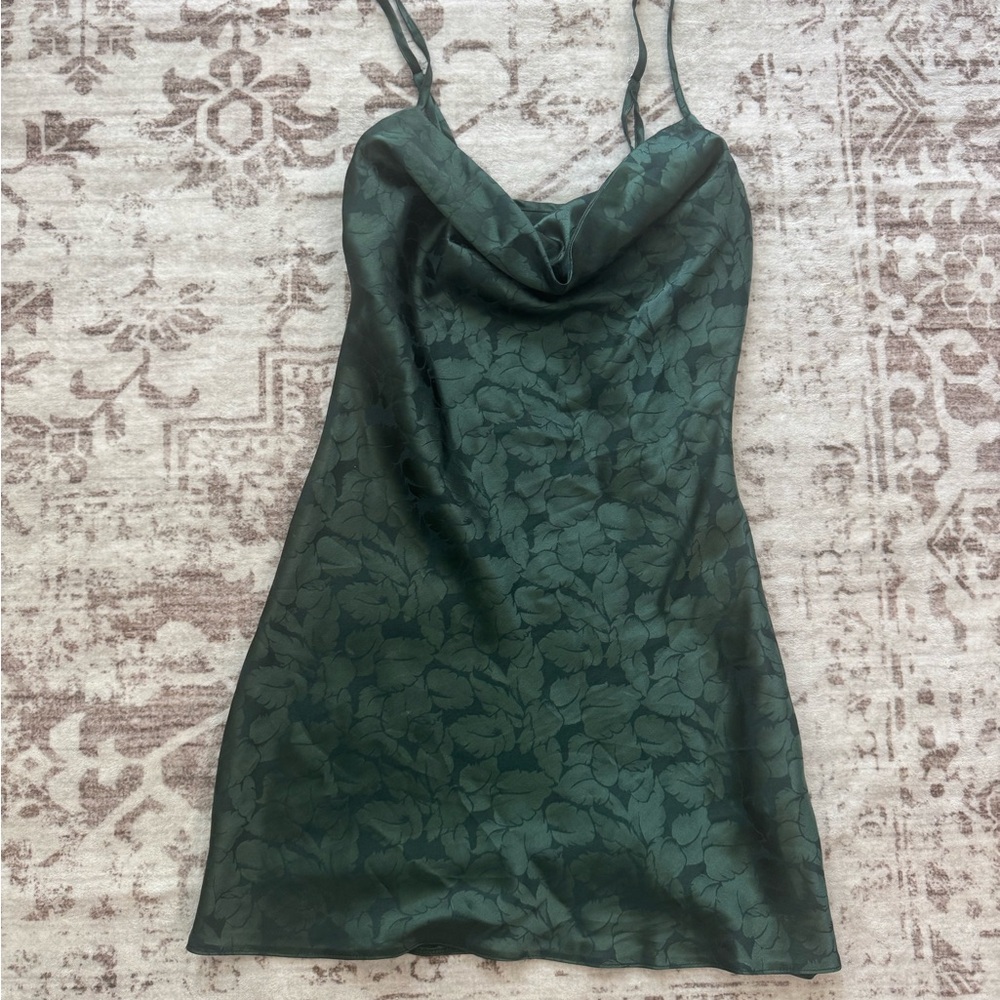 Green Floral Slip Dress